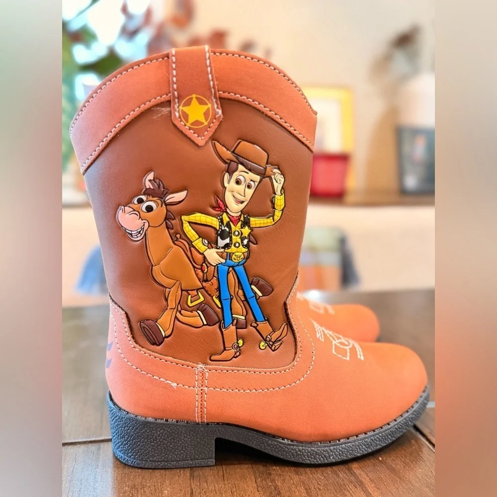 Disney Pixar Toy Story Toddler Boys Woody Western Cowboy Boots size 8